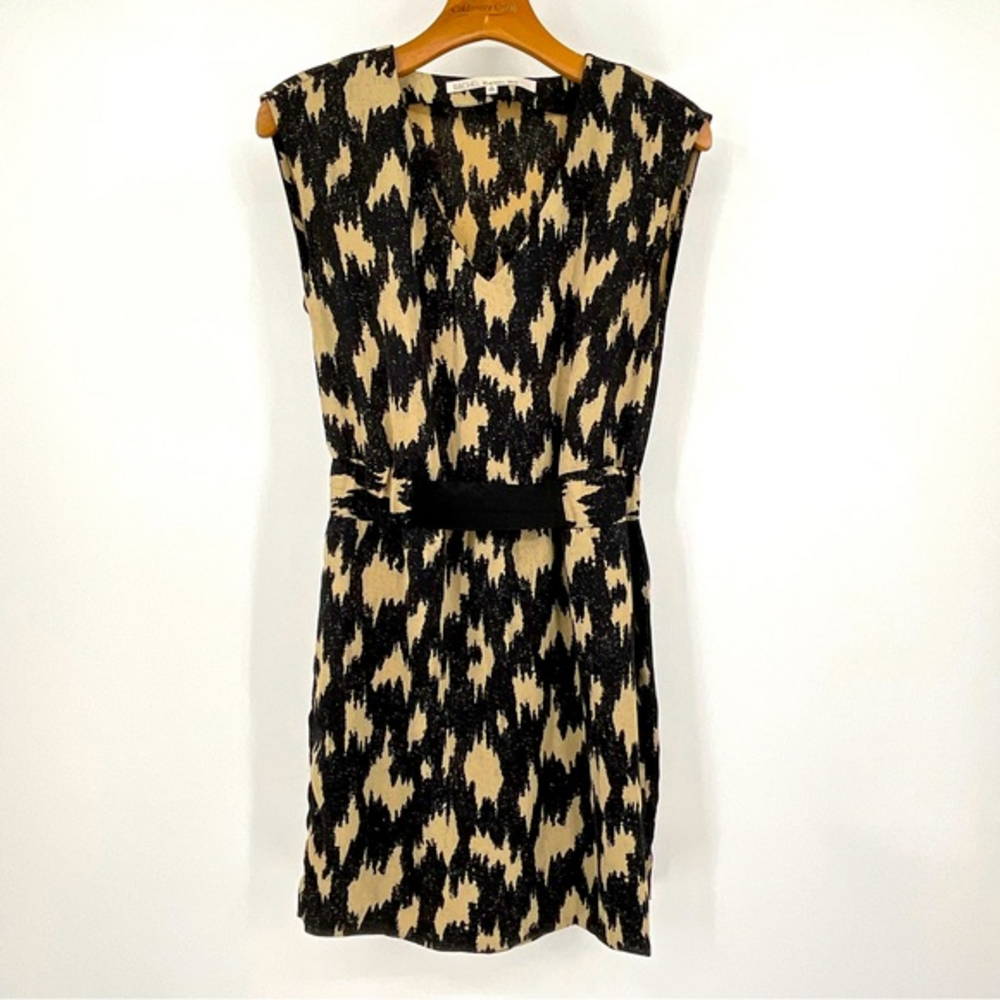 Rachel Rachel Roy Black/Tan Sleeveless Dress Size0 I7
